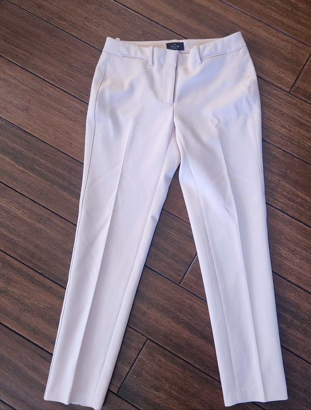 Slim Crop Dress Pants in Light Pink